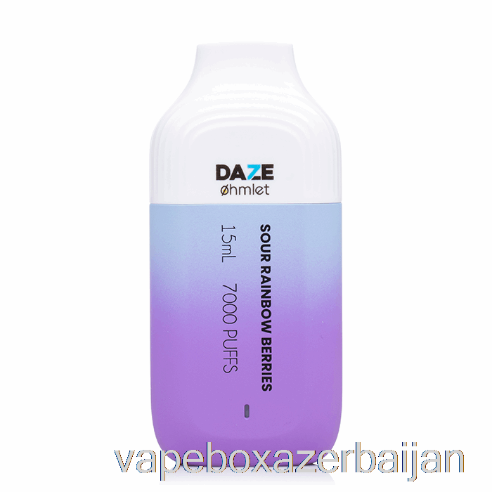 E-Juice Vape 7 Daze OHMLET 7000 0% Zero Nicotine Disposable Sour Rainbow Berries